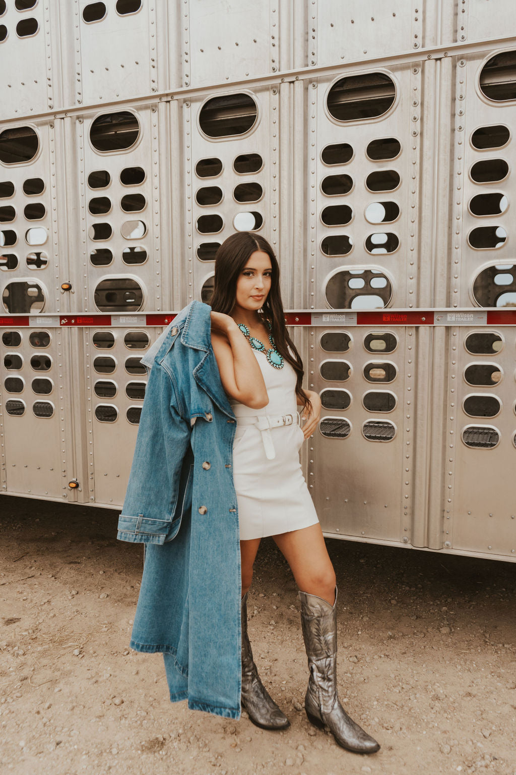 Drover Denim Trench Coat-Large