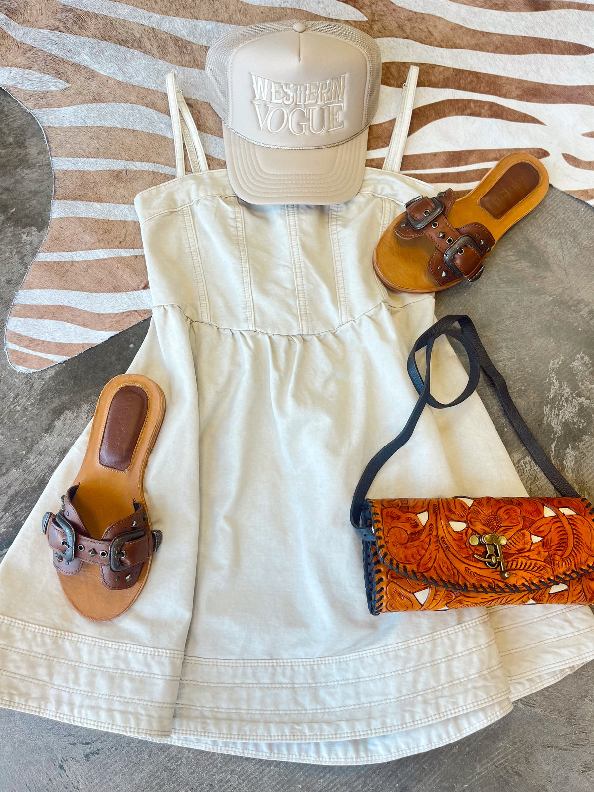 Waskom Dress In Ecru-Small