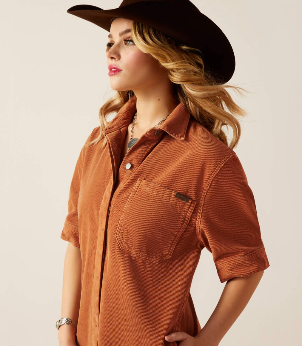Ariat Camel Corduroy Dress-XS