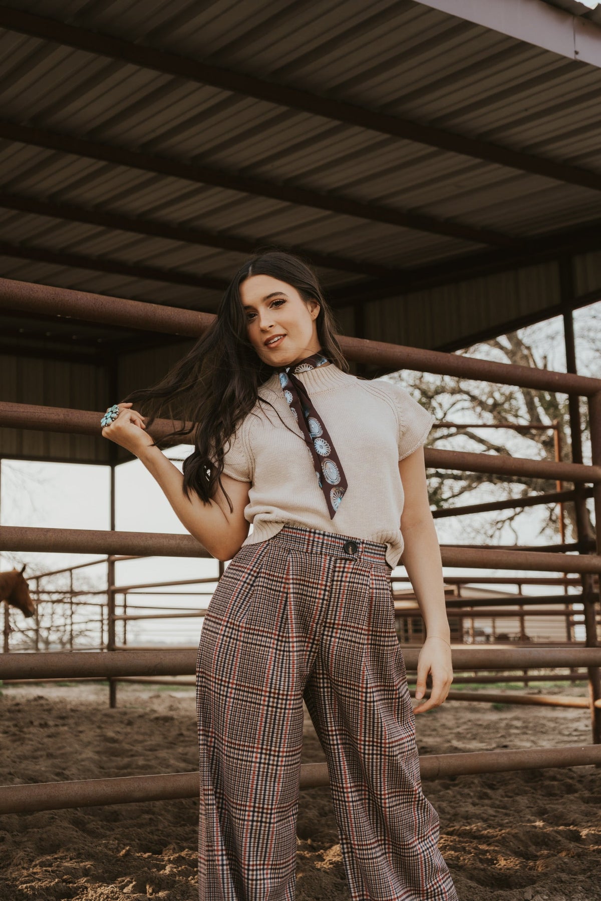 Stokes Top In Taupe-Extra Small