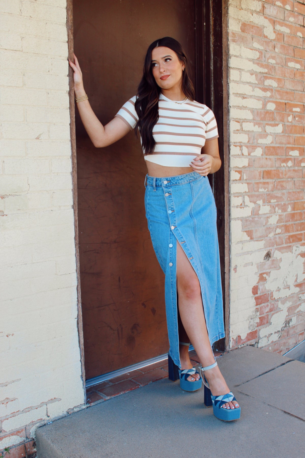  The Collins Denim Skirt