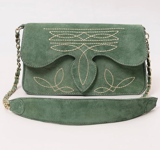  The Western Stitch Bag In Green