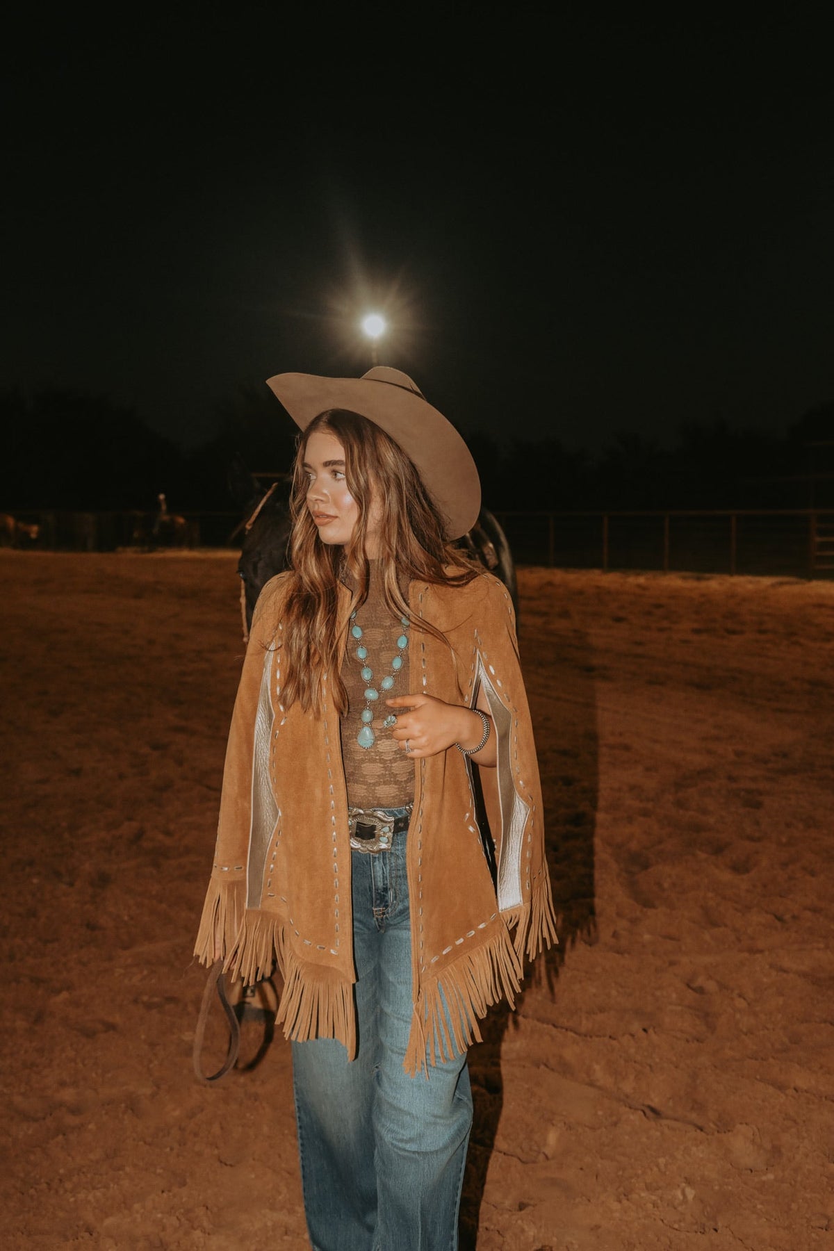  The Bright Lights Metallic Cape