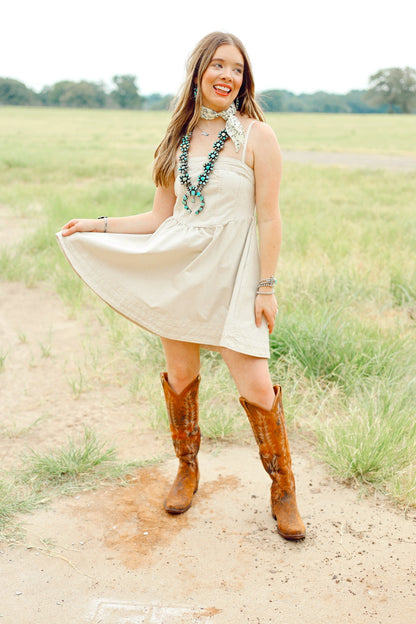  Waskom Dress In Ecru-Small