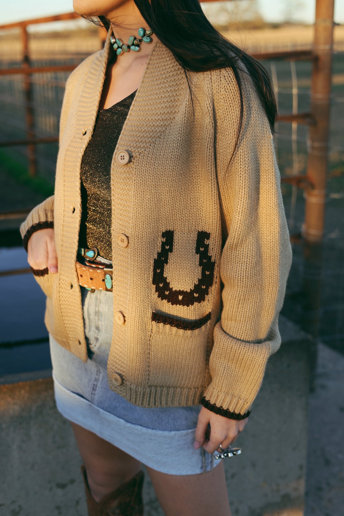  The Varsity Chunky Horse Cardigan