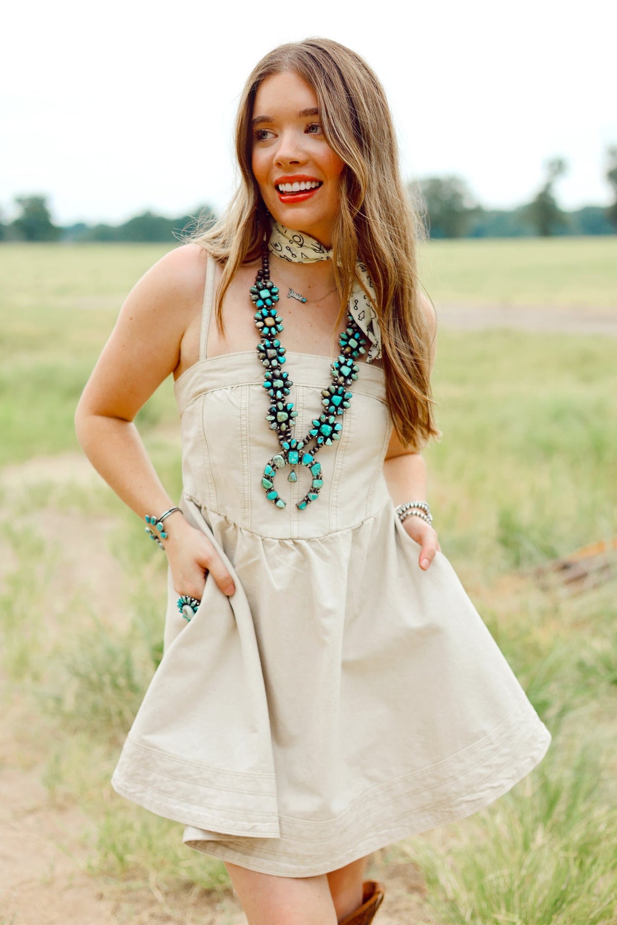 Waskom Dress In Ecru-Small