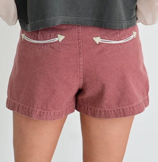  The Abilene Denim Shorts In Rose