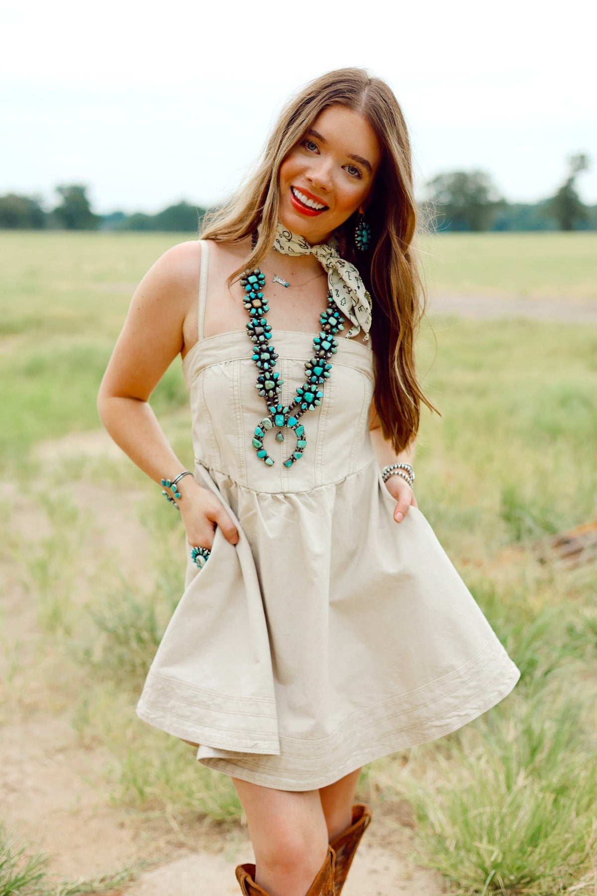  Waskom Dress In Ecru-Small