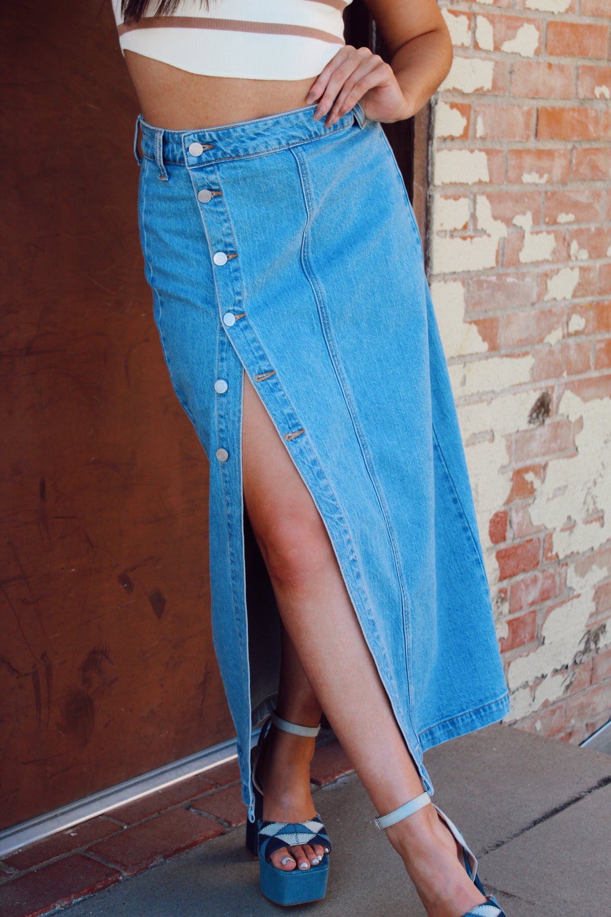  The Collins Denim Skirt