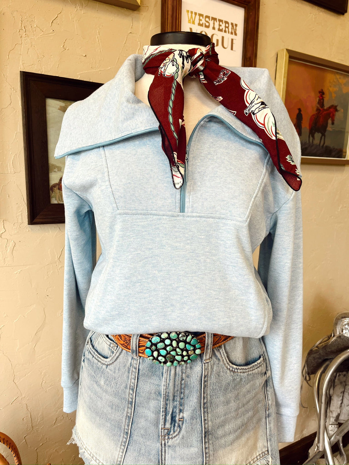  Ariat Heather Glacier Lake Fern Sweatshirt- XS