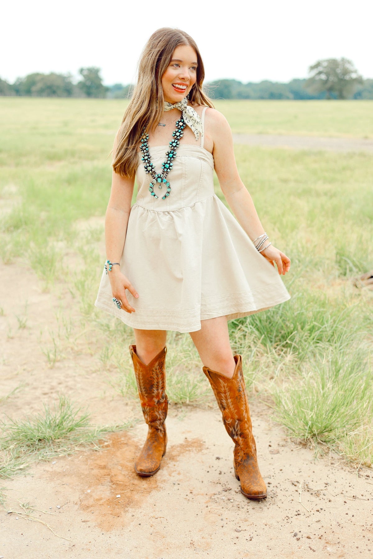  Waskom Dress In Ecru-Small