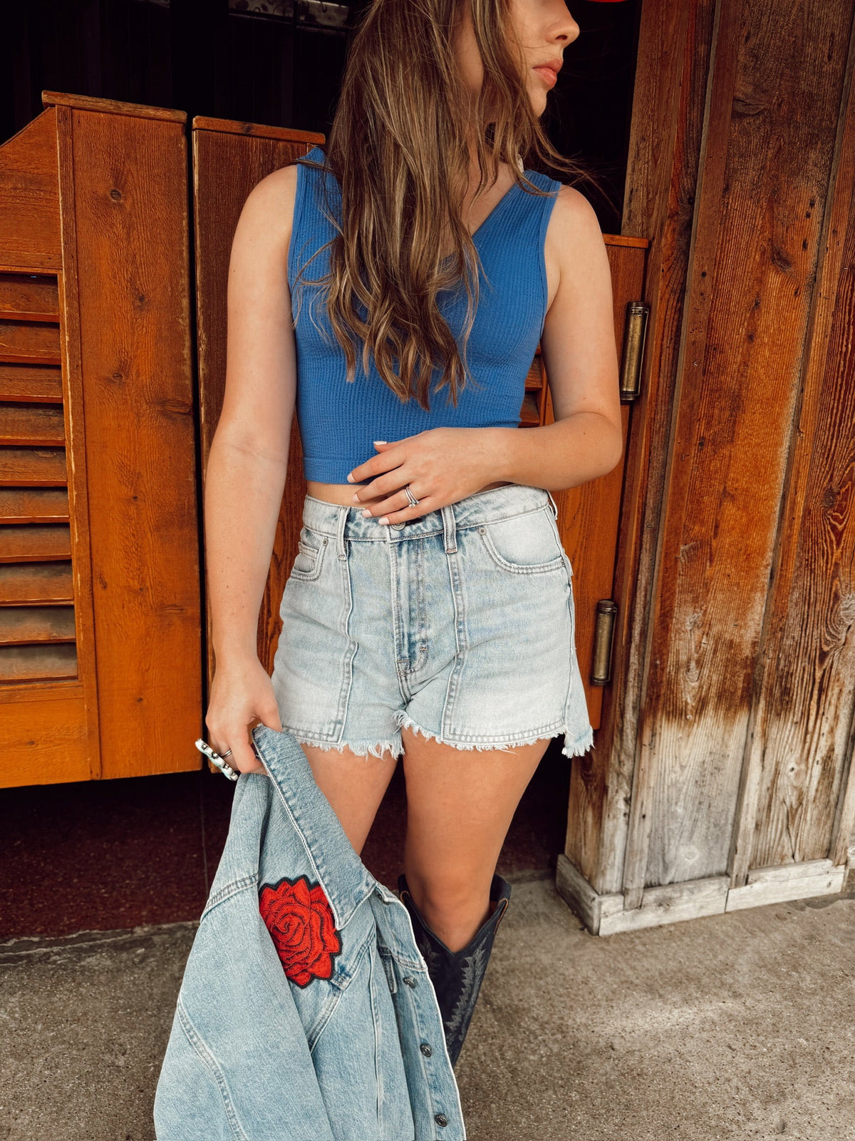  The Sofie Mom Shorts-Large