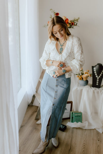  The Collins Denim Skirt
