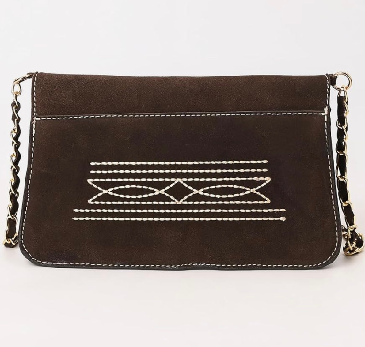  The Western Stitch Bag In Chocolate