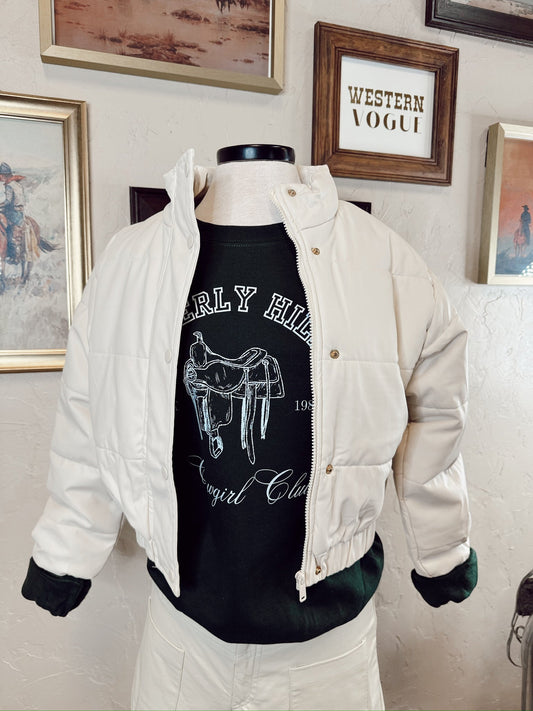  The Phoenix Puffer Jacket In Cream