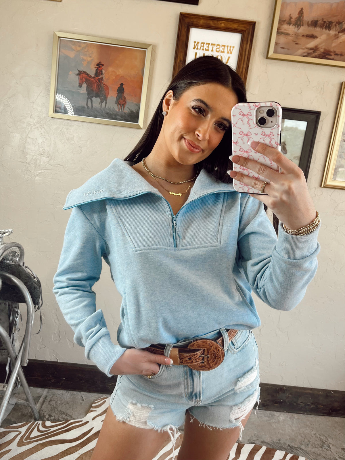  Ariat Heather Glacier Lake Fern Sweatshirt- XS